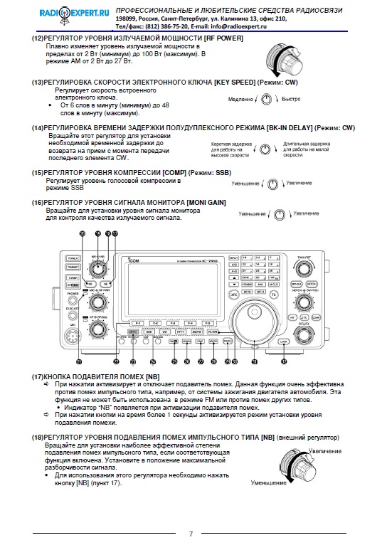 Инструкция для ICOM IC-7410