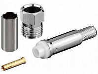 Гнездо FME  на кабель RG59/U обжим Ni/Gold pin/Delrin