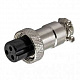 M12 гнездо GX12 3-pin на кабель 125V/5А