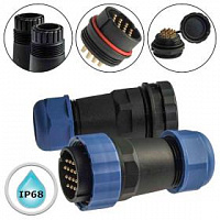 Разъём герметичный SZC28 14P-F-M, 14 контактов