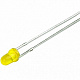 Светодиод  3mm желтый 586-590nm/ 159-284mcd/ 53deg/ 20mA