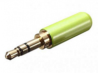 Штекер 3.5 мм стерео Gold/Nickel -зеленый-