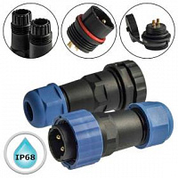 Разъём герметичный SZC21 2P-F-M, 2 контакта