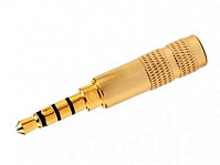 Штекер 3.5 мм 4 pole Gold/Nickel Big -золото-