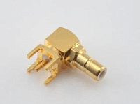 SMB-P125, штекер SMB, под пайку на печатную плату, угловой