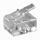 Штекер RJ11 6р4с, 3U