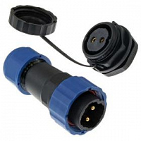 Разъём герметичный SZC21 2P-M-FB, 2 контакта